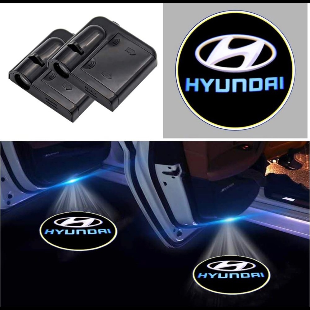 2Pcs Universal For Wireless Car Door Logo Light LED HD Welcome Courtesy Ghost Sh